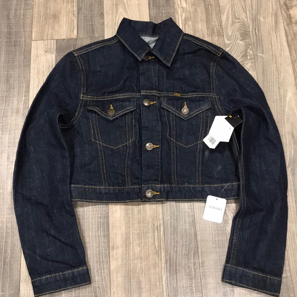 lee cropped denim jacket